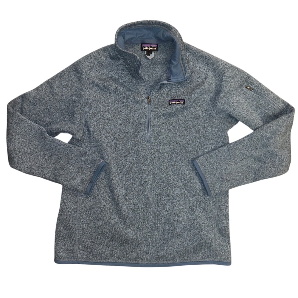 Patagonia Better Sweater 1/4 Zip Pullover Blue Heather Fleece STY25618 Womens L